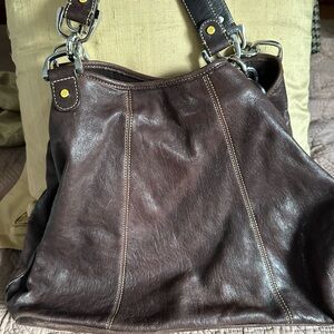 Ted Baker Dark Brown Leather Shoulder Bag